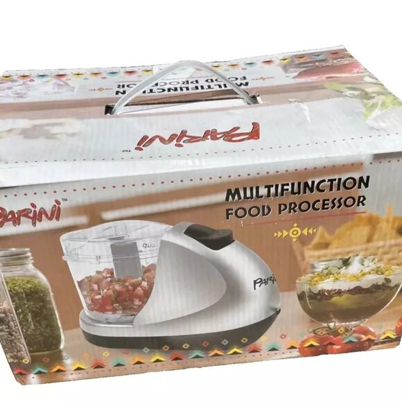 New in Box Parini Multifunction Mini Food Processor Reversible Slicer/Shredder - Picture 1 of 9